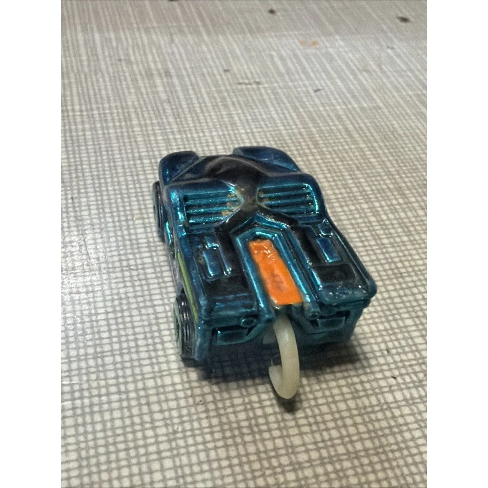 Vintage Micro Hot Wheels Racing Metals Chrome Blue Car Small Size Big Speed 1995